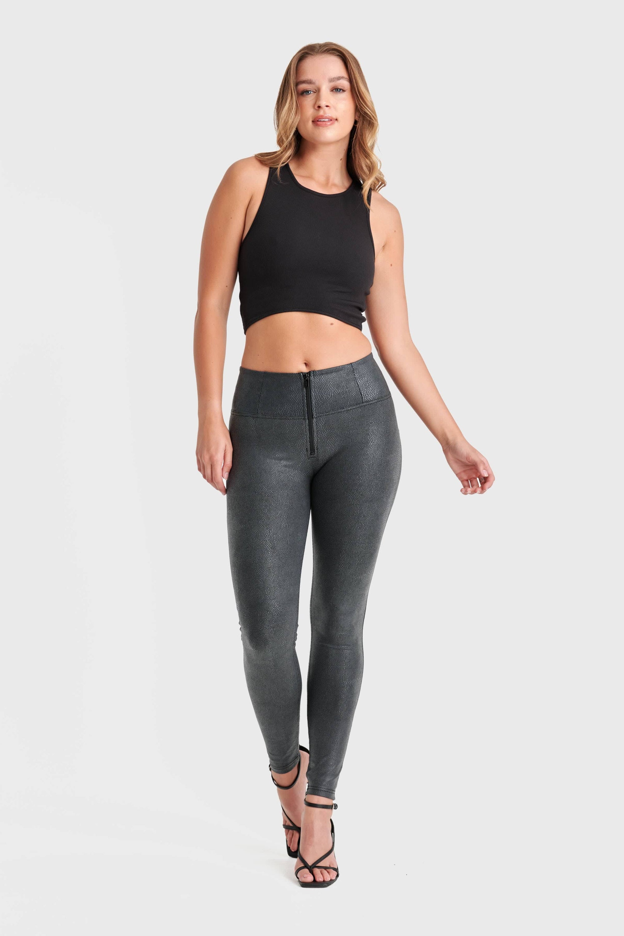 WR.UP® Snake Skin - High Waisted - Full Length - Black 7