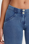 WR.UP® Denim - Mid Rise - 7/8 Length - Light Blue + Blue Stitching 7