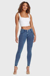 WR.UP® Denim - Mid Rise - 7/8 Length - Light Blue + Blue Stitching 8