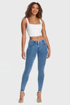 WR.UP® Denim - Mid Rise - Full Length - Light Blue + Blue Stitching 7