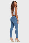 WR.UP® Denim - Mid Rise - Full Length - Light Blue + Blue Stitching 9