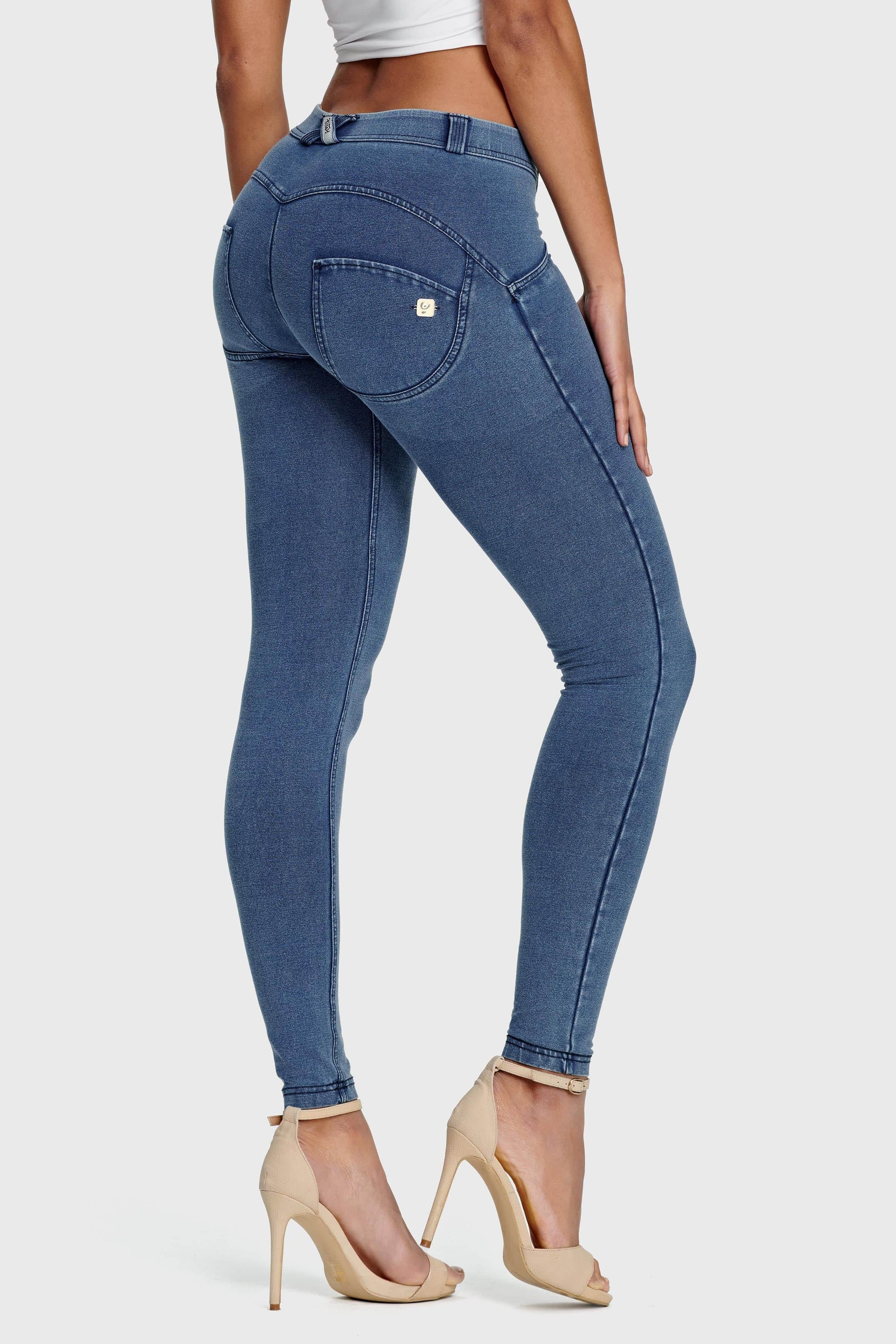 WR.UP® Denim - Mid Rise - 7/8 Length - Light Blue + Blue Stitching 1