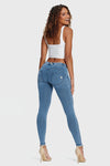 WR.UP® Denim - Mid Rise - Full Length - Light Blue + Blue Stitching 8