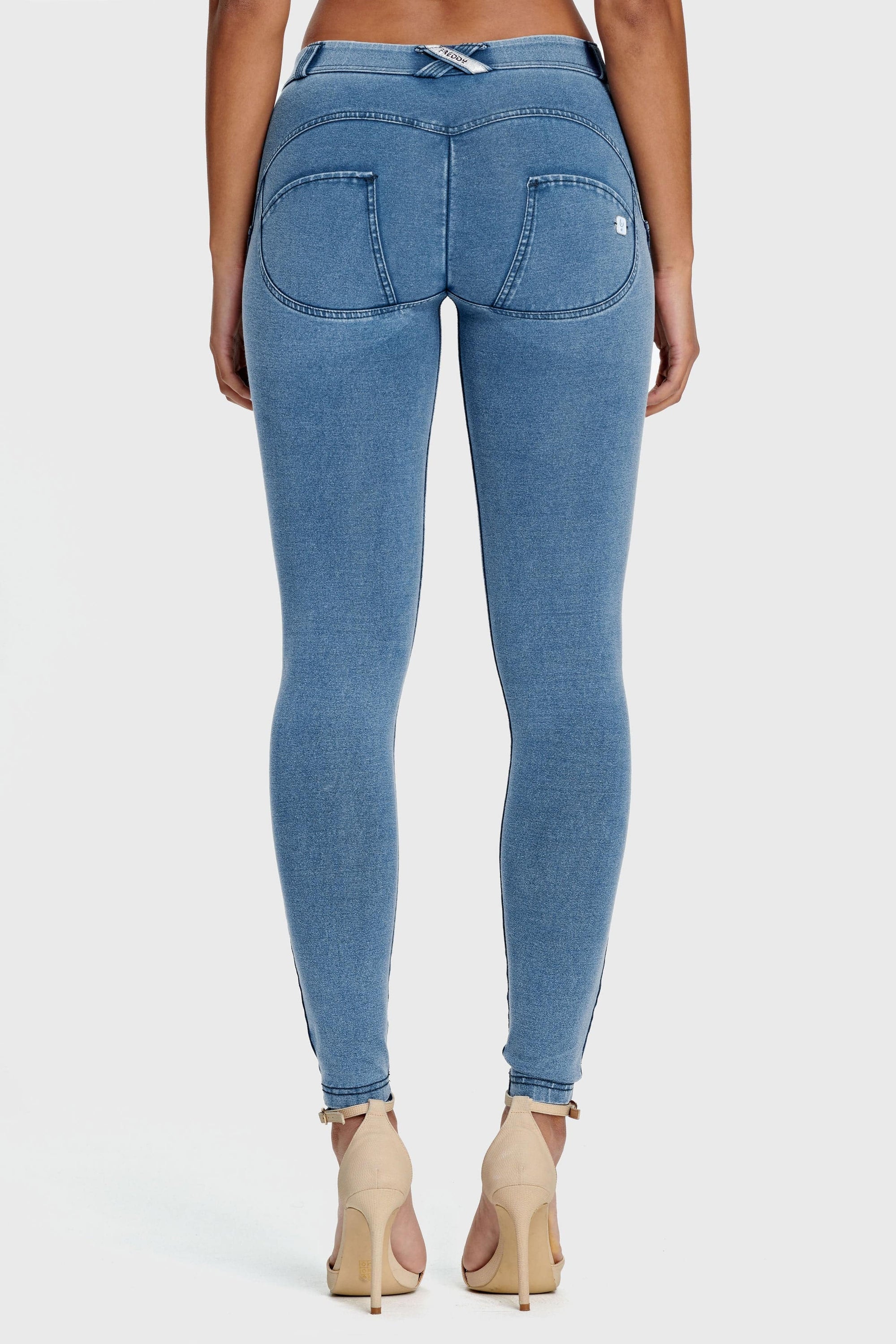 WR.UP® Denim - Mid Rise - Full Length - Light Blue + Blue Stitching 4