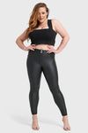 WR.UP® Curvy Faux Leather - High Waisted - Full Length  - Black 6