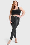 WR.UP® Curvy Faux Leather - High Waisted - Full Length  - Black 4