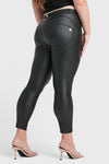 WR.UP® Curvy Faux Leather - High Waisted - 7/8 Length - Black 4
