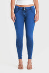 WR.UP® Denim - Mid Rise - Full Length - Cobalt Blue + Blue Stitching 5