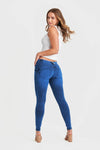 WR.UP® Denim - Mid Rise - Full Length - Cobalt Blue + Blue Stitching 4