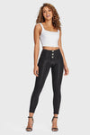 WR.UP® Denim - 3 Button High Waisted - 7/8 Length - Black + Black Stitching 8