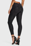 WR.UP® Denim - 3 Button High Waisted - 7/8 Length - Black + Black Stitching 7
