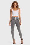 WR.UP® Denim - 3 Button High Waisted - 7/8 Length - Grey + Yellow Stitching 9