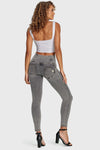 WR.UP® Denim - 3 Button High Waisted - 7/8 Length - Grey + Yellow Stitching 10