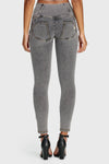 WR.UP® Denim - 3 Button High Waisted - 7/8 Length - Grey + Yellow Stitching 6