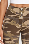 WR.UP® Fashion 3 Button - High Waisted - 7/8 Length - Brown Camo 11