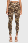 WR.UP® Fashion 3 Button - High Waisted - 7/8 Length - Brown Camo 7