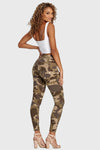 WR.UP® Fashion 3 Button - High Waisted - 7/8 Length - Brown Camo 10