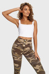 WR.UP® Fashion 3 Button - High Waisted - 7/8 Length - Brown Camo 4