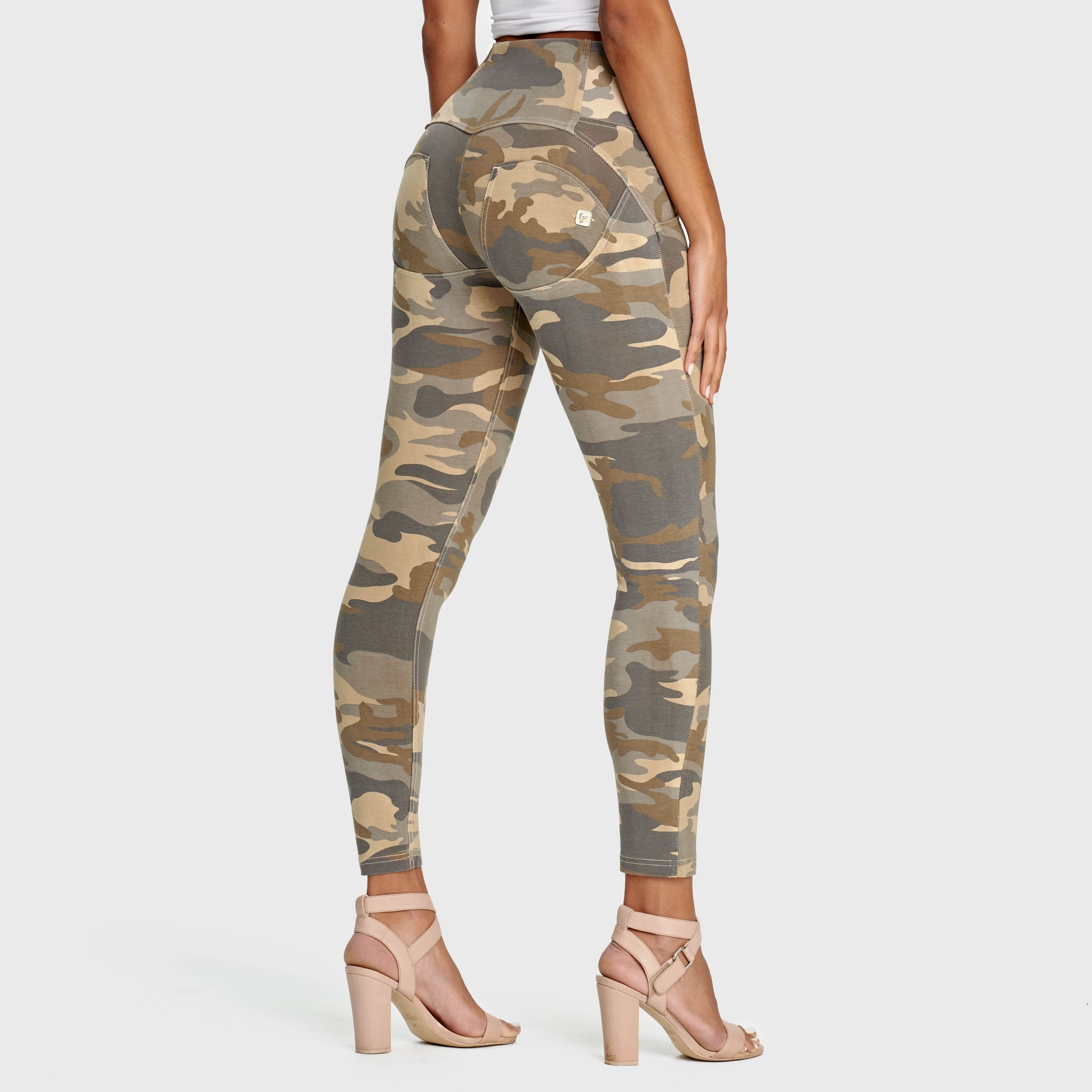 WR.UP® Fashion 3 Button - High Waisted - 7/8 Length - Sand Camo 1