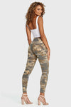WR.UP® Fashion 3 Button - High Waisted - 7/8 Length - Sand Camo 10