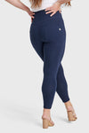 WR.UP® Curvy Fashion - Zip High Waisted - 7/8 Length - Navy Blue 8