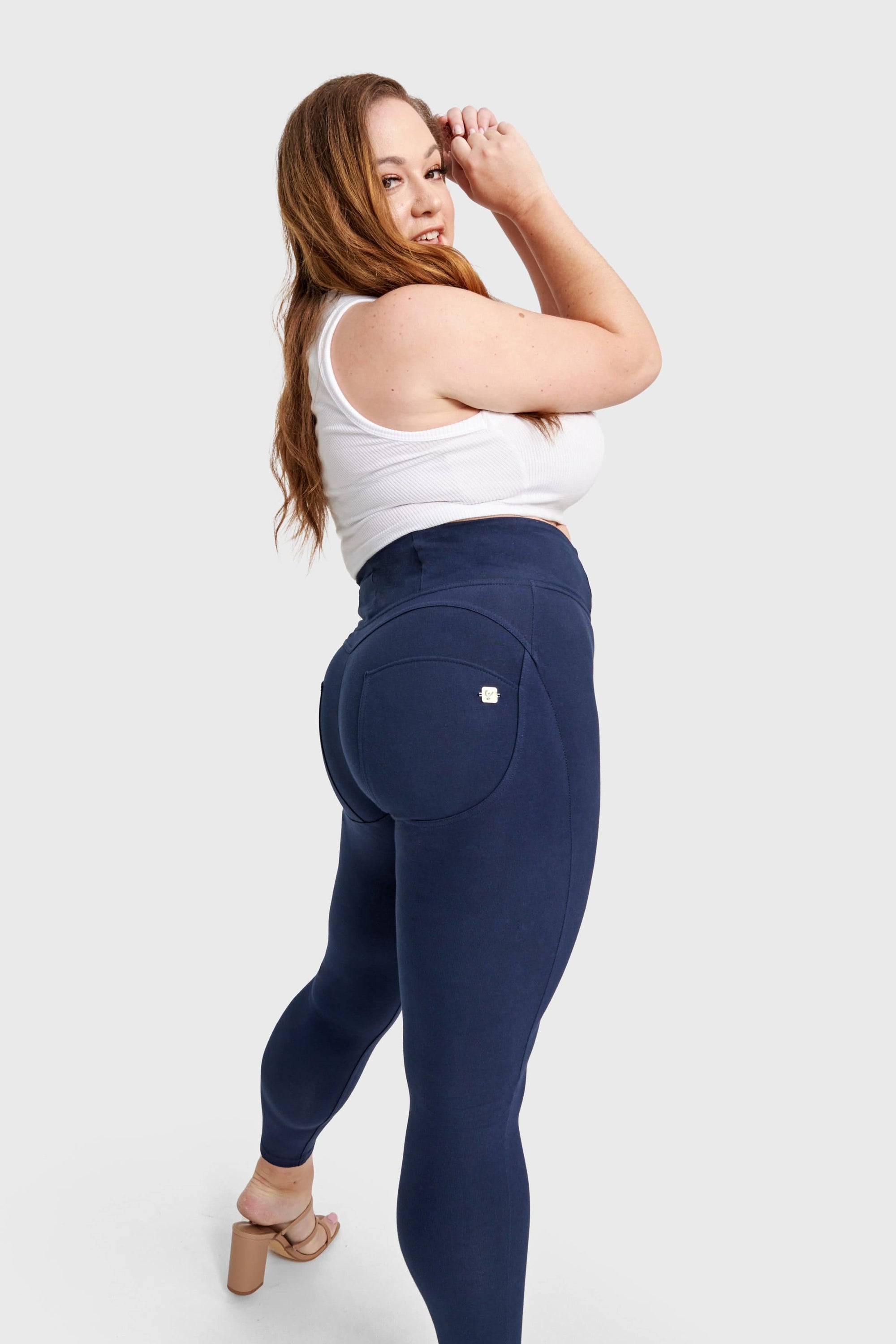 WR.UP® Curvy Fashion - Zip High Waisted - 7/8 Length - Navy Blue 4