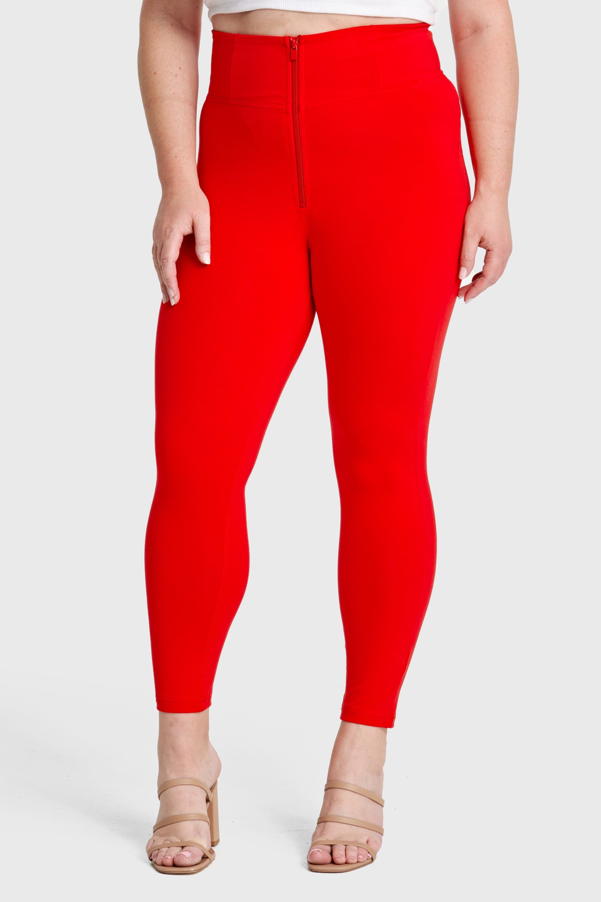 WR.UP® Curvy Fashion - Zip High Waisted - 7/8 Length - Red 3