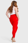 WR.UP® Curvy Fashion - Zip High Waisted - 7/8 Length - Red 6
