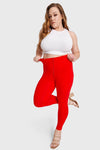 WR.UP® Curvy Fashion - Zip High Waisted - 7/8 Length - Red 7