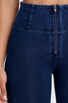 WR.UP® Denim - High Waisted - 7/8 Length - Dark Blue + Blue Stitching 9