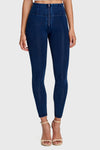 WR.UP® Denim - High Waisted - 7/8 Length - Dark Blue + Blue Stitching 6