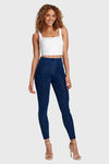 WR.UP® Denim - High Waisted - 7/8 Length - Dark Blue + Blue Stitching 8