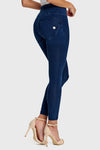 WR.UP® Denim - High Waisted - 7/8 Length - Dark Blue + Blue Stitching 5