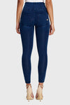 WR.UP® Denim - High Waisted - 7/8 Length - Dark Blue + Blue Stitching 4