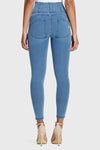 WR.UP® Denim - High Waisted - Full Length - Light Blue + Blue Stitching 7