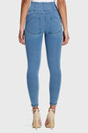 WR.UP® Denim - High Waisted - 7/8 Length - Light Blue + Blue Stitching 5