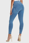 WR.UP® Denim - High Waisted - 7/8 Length - Light Blue + Blue Stitching 6