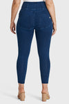 WR.UP® Curvy Denim - Zip High Waisted - 7/8 Length - Dark Blue + Blue Stitching 8