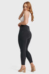 WR.UP® Curvy Denim - Zip High Waisted - 7/8 Length - Black + Black Stitching 5