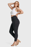 WR.UP® Curvy Denim - Zip High Waisted - 7/8 Length - Black + Black Stitching 4