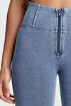 WR.UP® Denim - High Waisted - 7/8 Length - Light Blue + Yellow Stitching 6