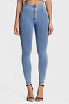 WR.UP® Denim - High Waisted - 7/8 Length - Light Blue + Yellow Stitching 2
