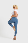 WR.UP® Denim - High Waisted - 7/8 Length - Light Blue + Blue Stitching 12