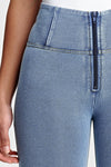 WR.UP® Denim - High Waisted - Full Length - Light Blue + Yellow Stitching 6