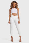 WR.UP® Faux Leather - High Waisted - 7/8 Length - White 6