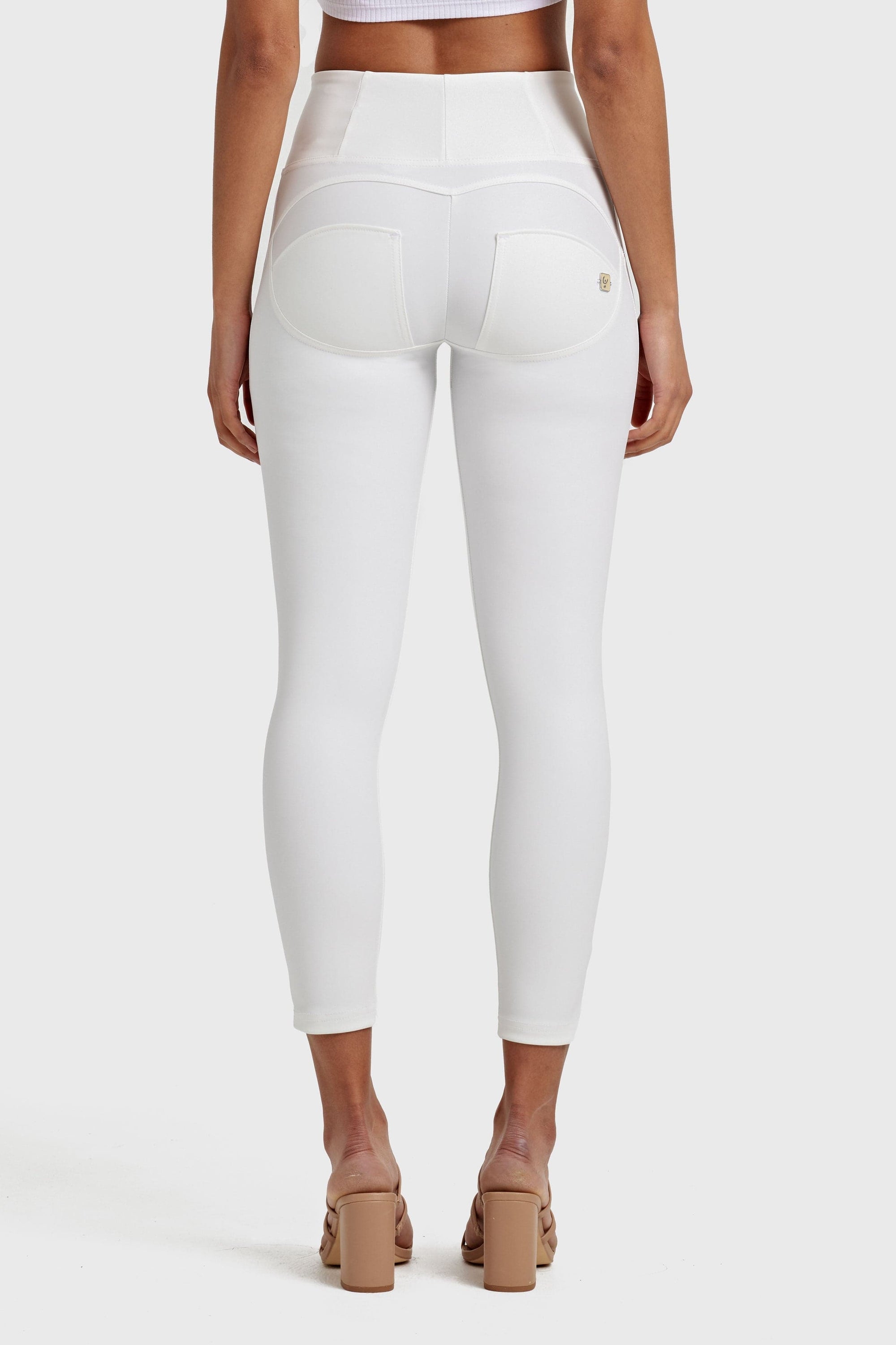 WR.UP® Faux Leather - High Waisted - 7/8 Length - White 9