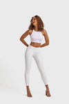 WR.UP® Faux Leather - High Waisted - 7/8 Length - White 3