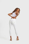 WR.UP® Faux Leather - High Waisted - 7/8 Length - White 4