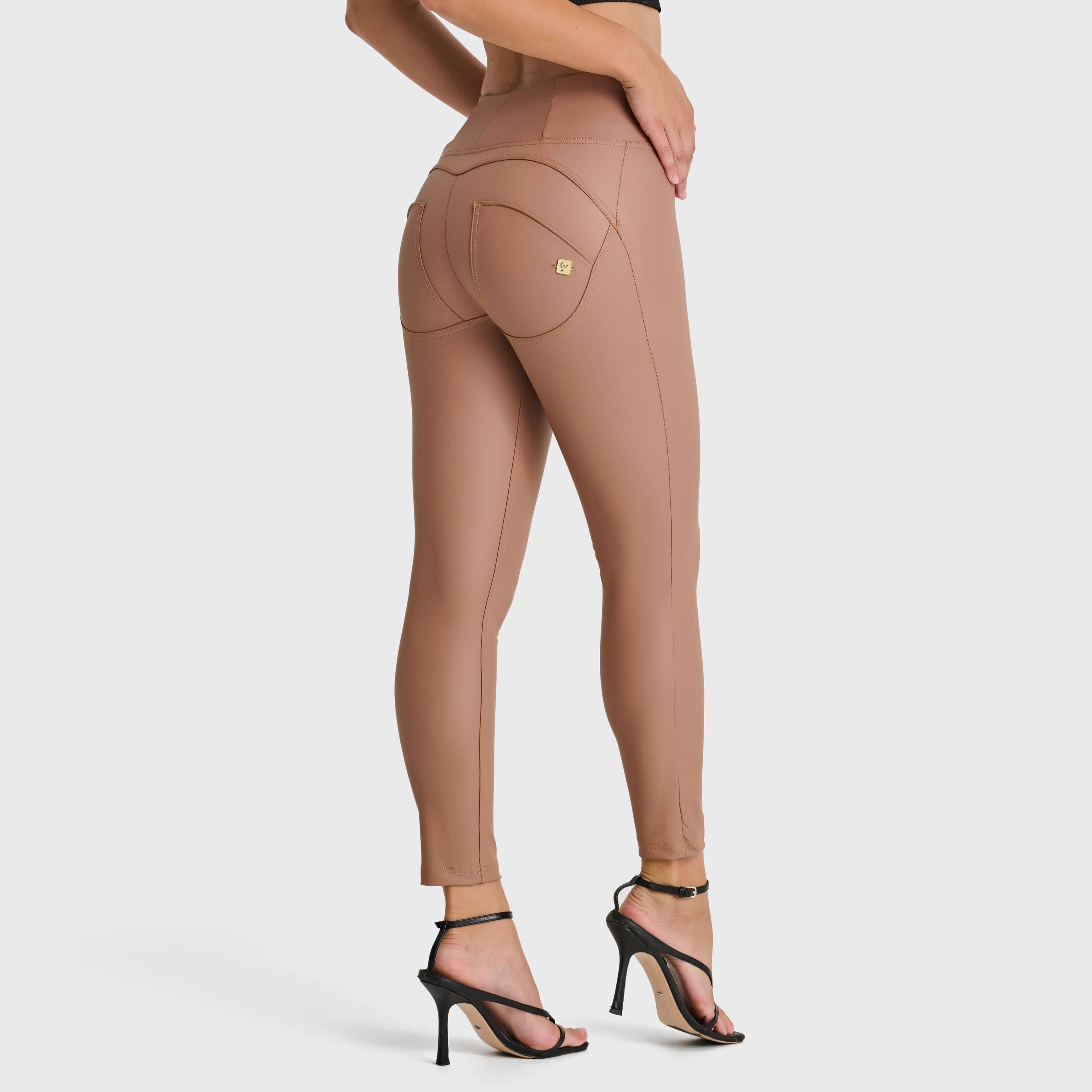 WR.UP® Faux Leather - High Waisted - 7/8 Length - Mocha 1