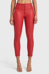 WR.UP® Faux Leather - High Waisted - 7/8 Length - Red 9